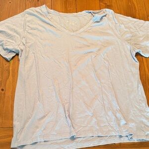 Ava+ viv Light Blue V-Neck T-Shirt